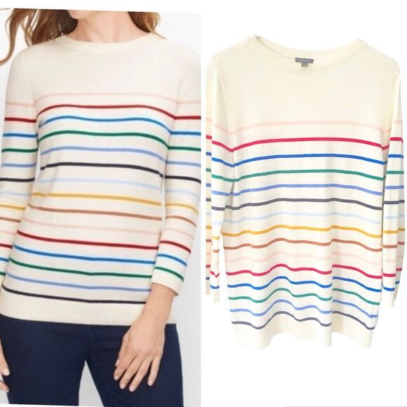 Talbots Sweaters - Talbots Cotton/ Cashmere Blend Striped size L